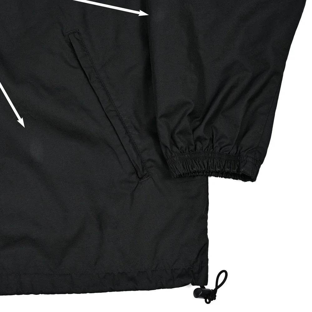 Nike Vintage Fit Storm Windbreaker Jacket Mens 2XL Black Hooded Full Zip Vented